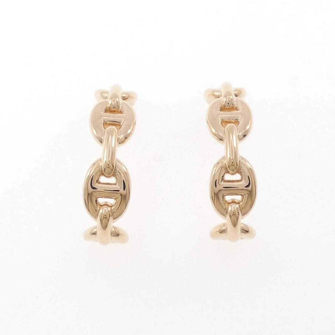 HERMES CHAINE D'ANCRE ANCHAINE PIERCE: Hermes Chaine d'Ancre Anchaine Pierce Brand: HERMES Type/Style: Hermes Pierce/Earring Material: 750 Pink Gold, Color: Pink Gold Size: Approximate dimensions: 26.7cm (height) x 6.9cm (width) Access