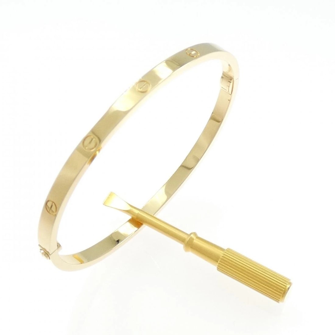 CARTIER LOVE BRACELET SMALL: Cartier Love Bracelet Small Brand: CARTIER Type/Style: Cartier Bracelets Material: 750 Pink Gold, Color: Pink Gold Size: 16.5cm Max width approx: 3.6mm Accessories: None Accessories Notice: When