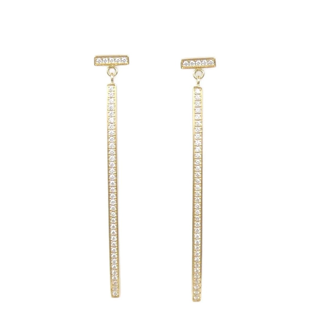 TIFFANY&CO. T-WIRE BAR PIERCE: TIFFANY&Co. T-Wire Bar Pierce Brand: TIFFANY&Co. Type/Style: TIFFANY&Co. Pierce/Earring Material: 750 yellow gold, Color: yellow gold Size: Approximate dimensions (height x width): 43.2 x 6.1