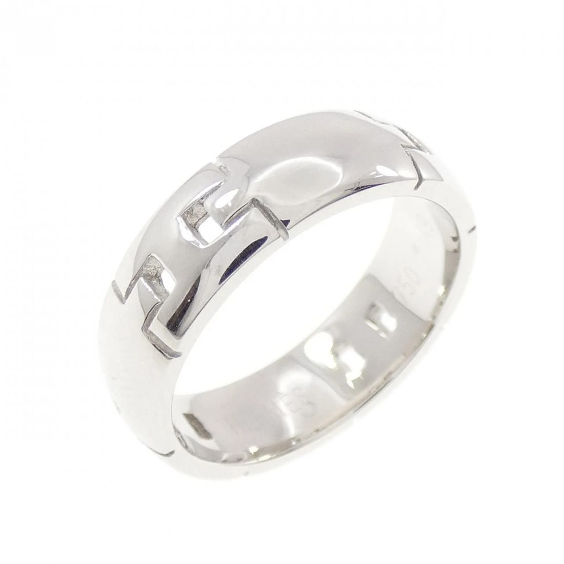 HERMES HERCULES PETITE MODEL RING: Hermes Hercules Petite Model Ring Brand: HERMES Type/Style: Hermes Ring Material: 750 white gold, Color: white gold Size: US4 3/4 Accessories: None Accessories Notice: When purchasing pre-owned