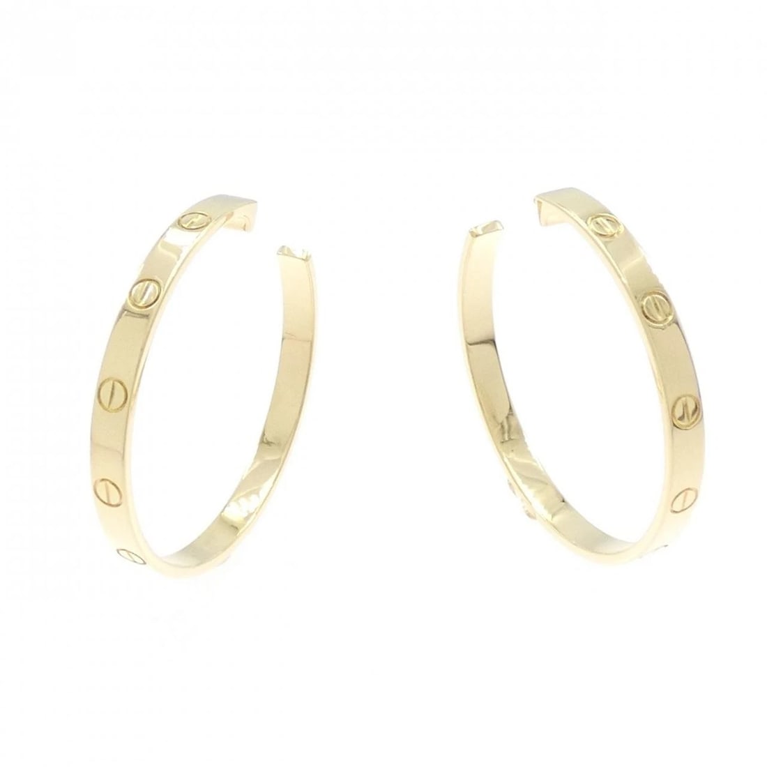 CARTIER LOVE PIERCE: Cartier Love Pierce Brand: CARTIER Type/Style: Cartier Pierce/Earring Material: 750 yellow gold, Color: yellow gold Size: Approximate dimensions (height x width): 34.6mm x 3.5mm Accessories: None