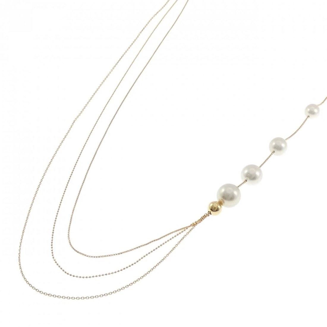 TASAKI FLUENTE NECKLACE: TASAKI Fluente Necklace Brand: TASAKI Type/Style: Tasaki Necklace Material: 750 yellow gold, Color: yellow gold Size: 78cm Motif maximum width approx.: 12.6mm Chain maximum width approx.: 1.2mm