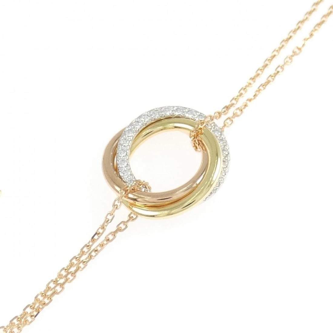CARTIER TRINITY BRACELET: Cartier Trinity Bracelet Brand: CARTIER Type/Style: Cartier Bracelets Material: 750 Yellow Gold/750 White Gold/750 Pink Gold, Main Stone Natural Color: yellow gold white gold Pink Gold Size: 13-15cm