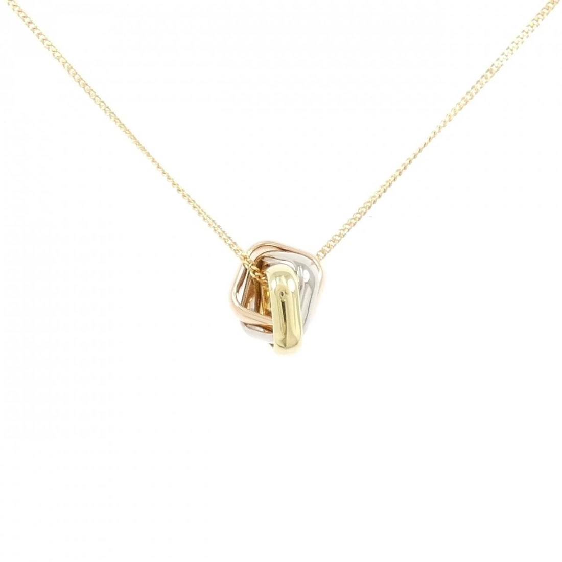 CARTIER TRINITY NECKLACE: Cartier Trinity Necklace Brand: CARTIER Type/Style: Cartier Necklace Material: 750 Yellow Gold/750 White Gold/750 Pink Gold, Color: yellow gold white gold Pink Gold Size: 50cm Motif maximum width