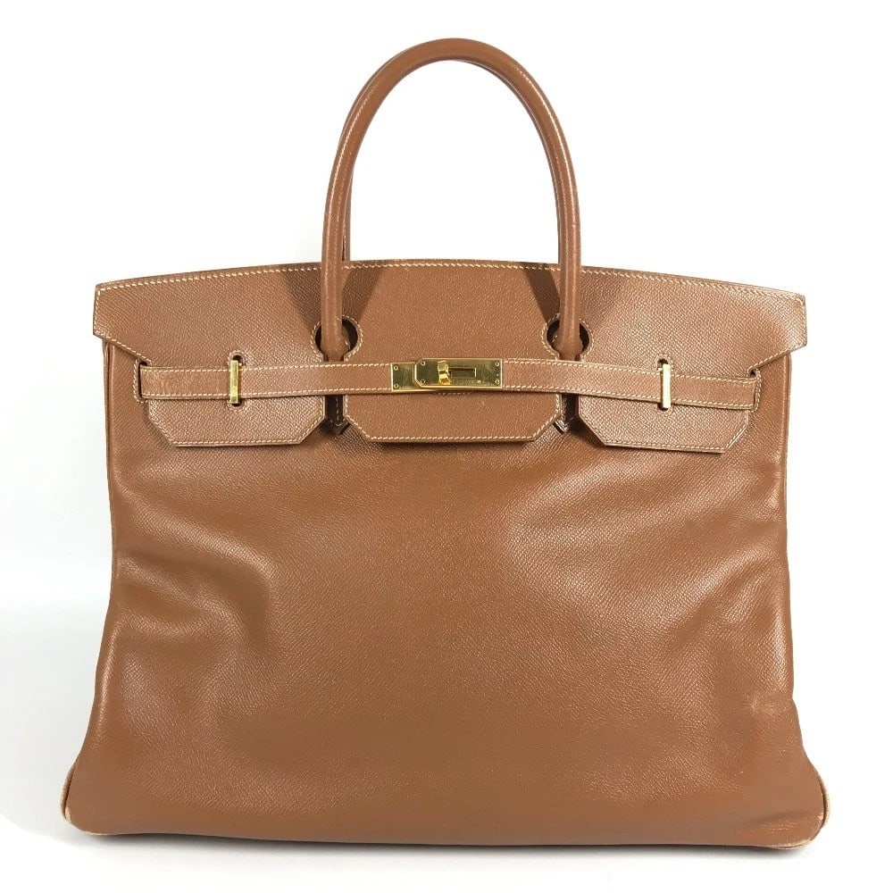 HERMES TOTE BAG BIRKIN 40 HAND BAG EPSOM GOLD: HERMES Tote Bag Birkin 40 Hand Bag Epsom Gold Brand: HERMES Type/Style: Hand Bag Material: Epsom Color: Brown/Gold Hardware Size: W15.6xH10.6inch / W39.5cmxH27cm Accessories: None Accessories Notice: