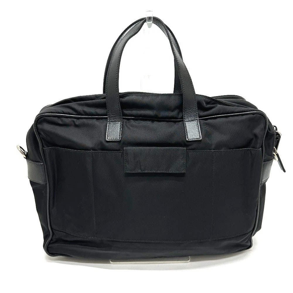 PRADA TRIANGLE LOGO 2WAY BAG SHOULDER BUSINESS BAG: PRADA Triangle logo 2WAY Bag Shoulder Business bag Brand: PRADA Type/Style: Business bag Material: Nylon/Leather Color: Black Size: W15.7xH11.4xD4.3inch / W40cmxH29cmxD11cm Handle: 14.2inch / 36cm