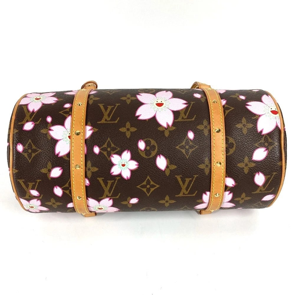 LOUIS VUITTON MONOGRAM CHERRY BLOSSOM PAPILLON TOTE SHOULDER BAG: LOUIS VUITTON Monogram Cherry Blossom Papillon Tote Shoulder Bag Brand: Louis Vuitton Type/Style: Hand Bag Material: Monogram cherry Canvas Color: Brownxpink Size: W10.6xH5.3xD3.9inch /