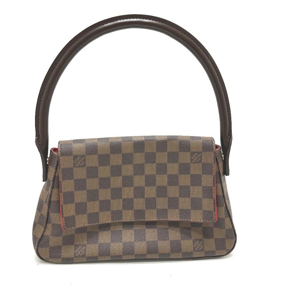 LOUIS VUITTON DAMIER MINI LOOPING TOTE BAG: LOUIS VUITTON Damier Mini Looping Tote Bag Brand: LOUIS VUITTON Type/Style: Tote Bag Material: Damier Canvas Color: Ebene / Brown Size: W11.0xH6.1xD3.1inch / W28cmxH15.5cmxD8cm Handle: 22.8inch / 58cm