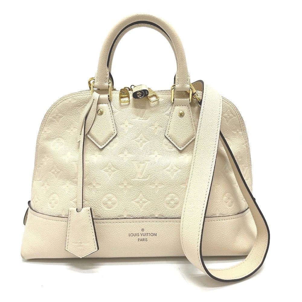 LOUIS VUITTON MONOGRAMEMPREINTE PM 2WAY BAG: LOUIS VUITTON MonogramEmpreinte PM 2WAY bag Brand: LOUIS VUITTON Type/Style: Hand Bag Material: MonogramEmpreinteLeather Color: Turtrail claims / Beige Size: W12.6xH9.1xD5.5inch / W32cmxH23cmxD14cm