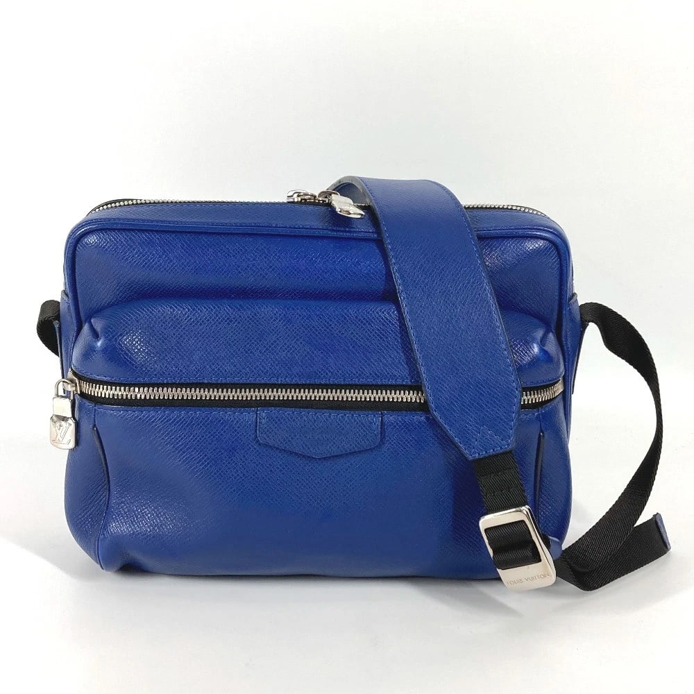 LOUIS VUITTON TAIGA OUTDOOR MESSENGER PM BAGS: LOUIS VUITTON Taiga Outdoor Messenger PM Bags Brand: LOUIS VUITTON Type/Style: Shoulder Bag Material: Taiga Leather Color: blue Size: W9.8xH6.9xD1.8inch / W25cmxH17.5cmxD4.5cm Accessories: None