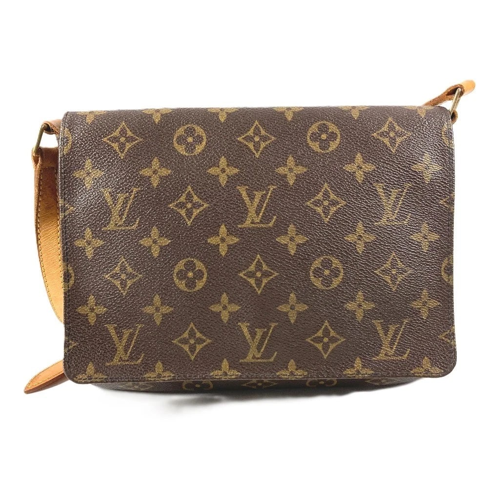LOUIS VUITTON MONOGRAM MUSETTE TANGO SHOULDER BAG: LOUIS VUITTON Monogram Musette Tango Shoulder Bag Brand: Louis Vuitton Type/Style: Shoulder Bag Material: Monogram Canvas Color: Brown Size: W9.4xH7.5inch / W24cmxH19cm Accessories: None A