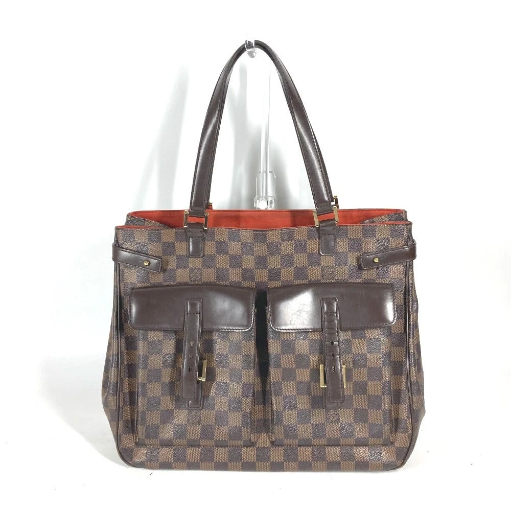 LOUIS VUITTON DAMIER UZES BAG TOTE BAG: LOUIS VUITTON Damier Uzes Bag Tote Bag Brand: LOUIS VUITTON Type/Style: Shoulder Bag Material: Damier Canvas Color: Ebene / Brown Size: W13.2xH11.4xD3.9inch / W33.5cmxH29cmxD10cm Accessories: None
