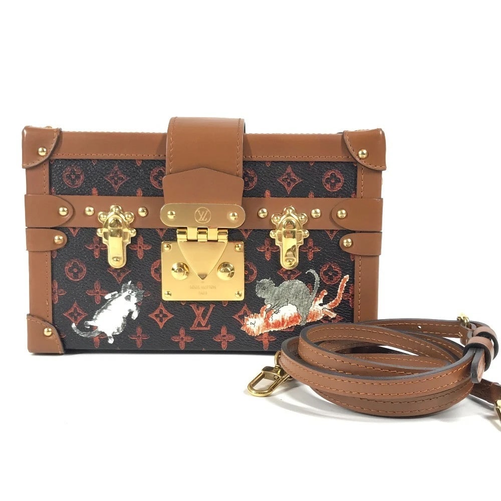 LOUIS VUITTON MONOGRAM CATGRAM PETITE-MALE NM SHOULDER BAG: LOUIS VUITTON Monogram Catgram Petite-Male NM Shoulder Bag Brand: LOUIS VUITTON Type/Style: Shoulder Bag Material: Monogram Canvas Color: brownxred Size: W7.9xH4.9inch / W20cmxH12.5cm Accessories: