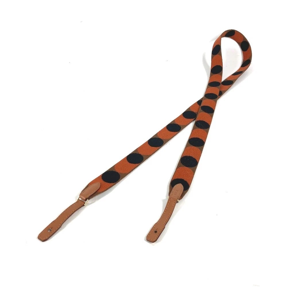 HERMES BANDOULIERE SANGLE FLIPPER SHOULDER STRAP: HERMES Bandouliere Sangle Flipper Shoulder strap Brand: HERMES Type/Style: Shoulder strap Material: Canvas Color: OrangexBlack Size: W1.0inch / W2.5cm Total Length: 48.2inch / 122.5cm Accessories: