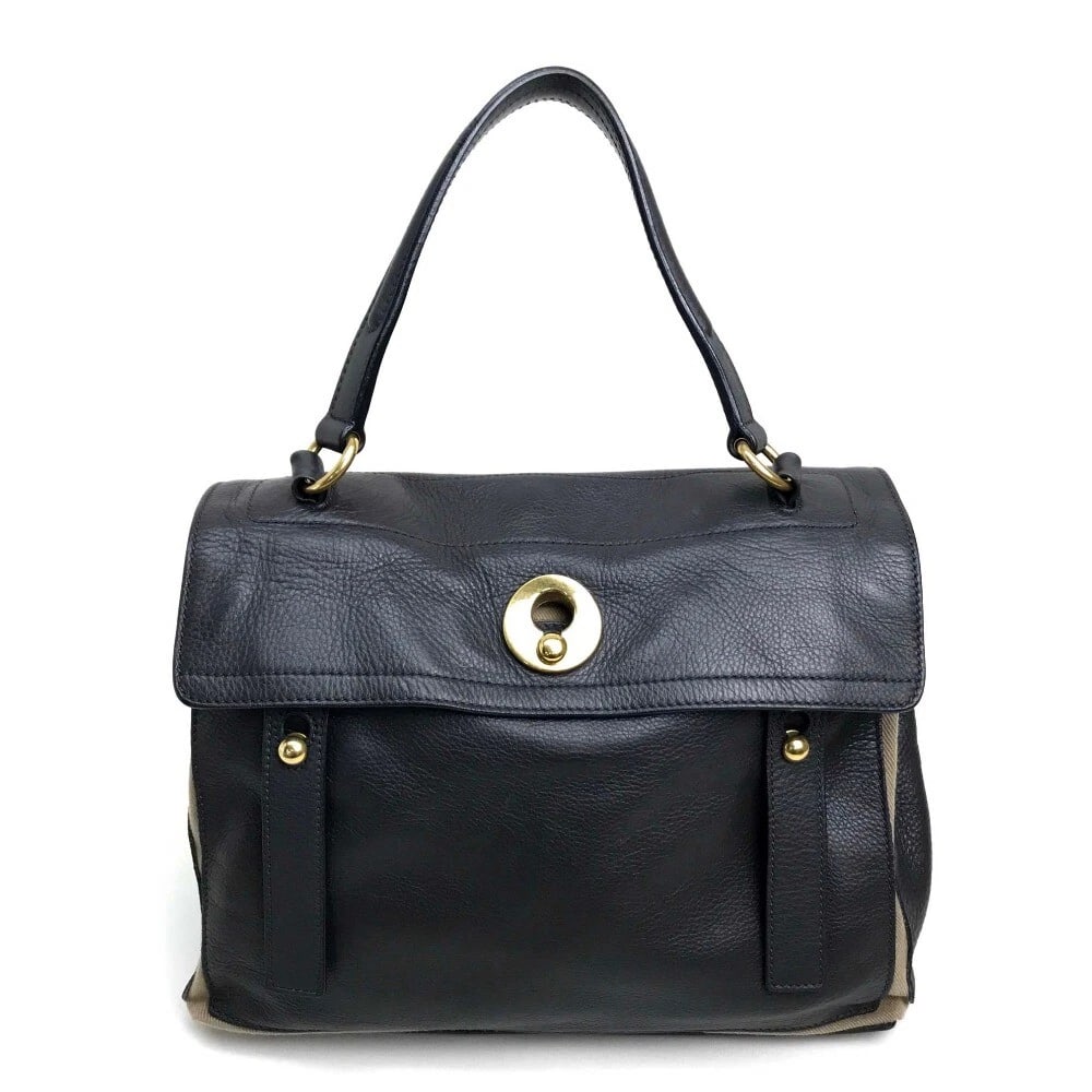 YVES SAINT LAURENT MUSE 2 SHOULDER BAG HAND BAG: YVES SAINT LAURENT Muse 2 Shoulder Bag Hand Bag Brand: YVES SAINT LAURENT Type/Style: Hand Bag Material: Canvas / Leather Color: gray / Dark gray x Beige Size: W11.8 x H9.1 x D5.5inch / W30cm x H23cm