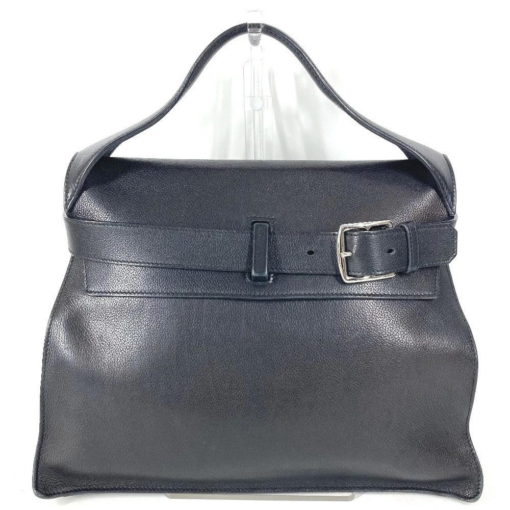 HERMES ETRI BELT ETRI BELT TOTE BAG FLAP HAND BAG: HERMES Etri Belt Etri Belt Tote Bag Flap Hand Bag Brand: HERMES Type/Style: Hand Bag Material: Leather Color: Black/Silver Hardware Size: W13.2xH10.4xD4.5inch / W33.5cmxH26.5cmxD11.5cm Accessories:
