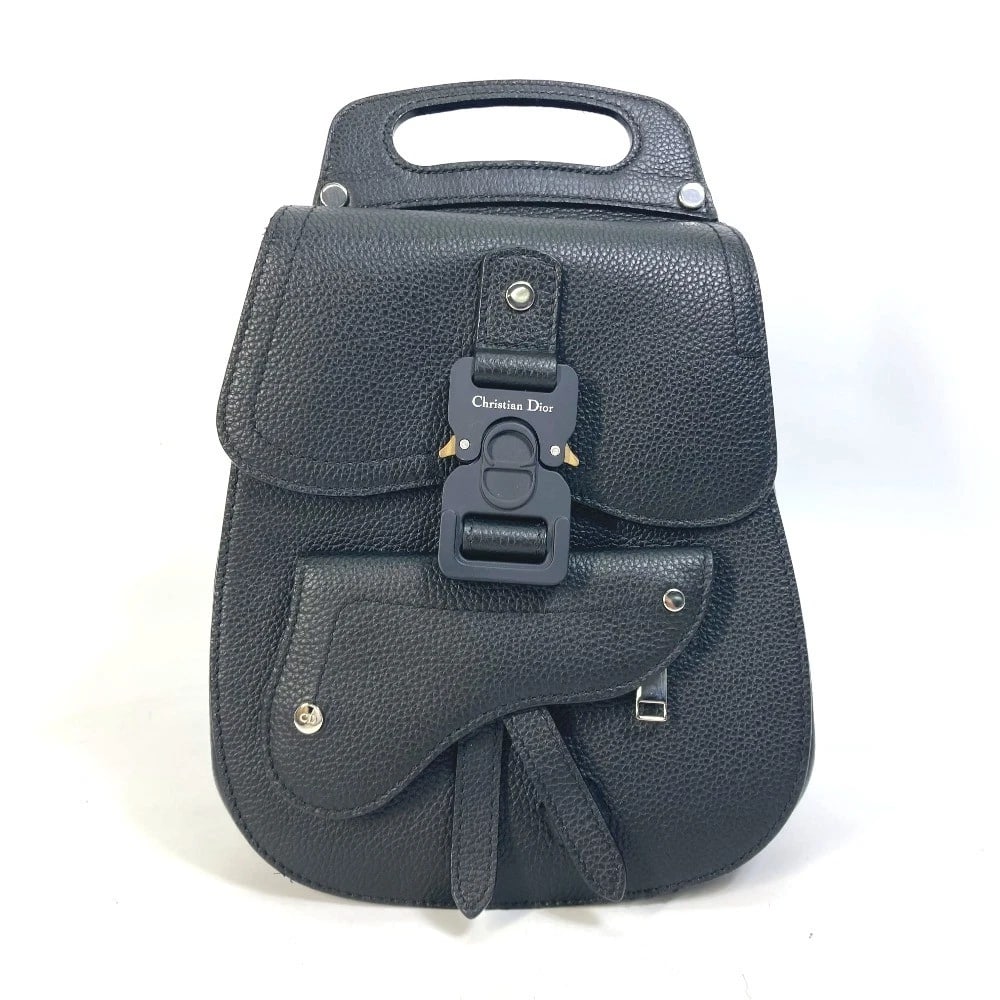 DIOR BAG GALLOP SADDLE BACKPACK CALFSKIN: Dior Bag Gallop Saddle Backpack Calfskin Brand: Dior Type/Style: Backpack Material: calfskin Color: Black Size: W5.3xH8.1xD3.5inch / W13.5cmxH20.5cmxD9cm Accessories: None Accessories Notice: When