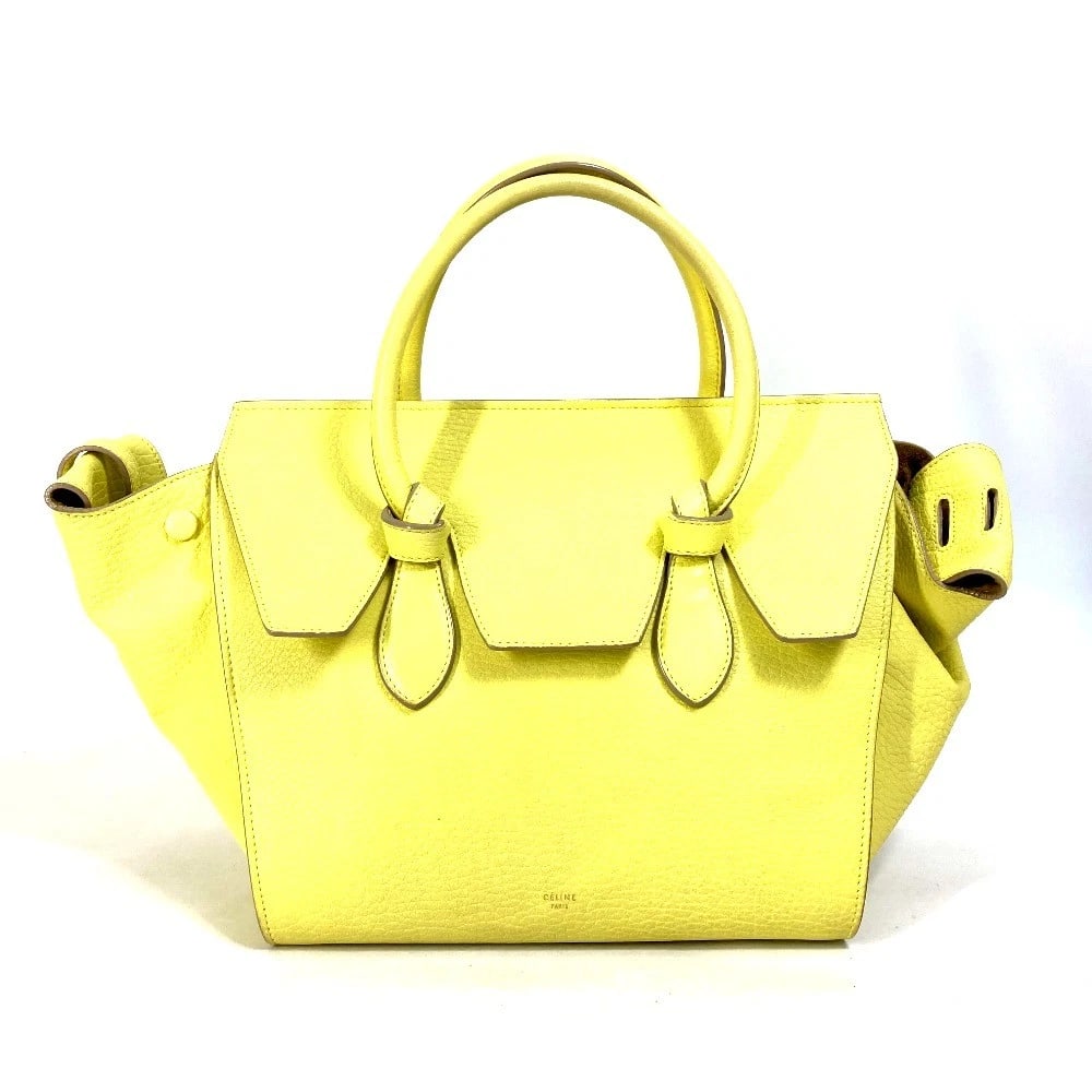 CELINE TOTE BAG BELT BAG THAI MINI THAI BAG BAG: CELINE Tote Bag belt bag Thai Mini Thai Bag Bag Brand: CELINE Type/Style: Hand Bag Material: Leather Color: yellow Size: W9.4xH10.0xD6.5inch / W24cmxH25.5cmxD16.5cm Accessories: None Acces