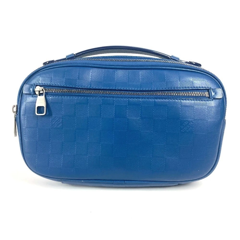 LOUIS VUITTON DAMIER INFINI AMBREIL SHOULDER BAG: LOUIS VUITTON Damier Infini Ambreil Shoulder Bag Brand: LOUIS VUITTON Type/Style: body bag Material: Damier InfiniLeather Color: blue Size: W10.4xH6.1xD2.0inch / W26.5cmxH15.5cmxD5cm Accessories:
