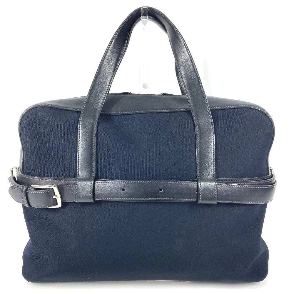 HERMES BRIEFCASE, BUSINESS BAG: HERMES Briefcase, Business Bag Brand: HERMES Type/Style: Hand Bag Material: Canvas / Leather Color: Black Size: W15.0xH10.2xD3.9inch / W38cmxH26cmxD10cm Accessories: None Accessories Notic