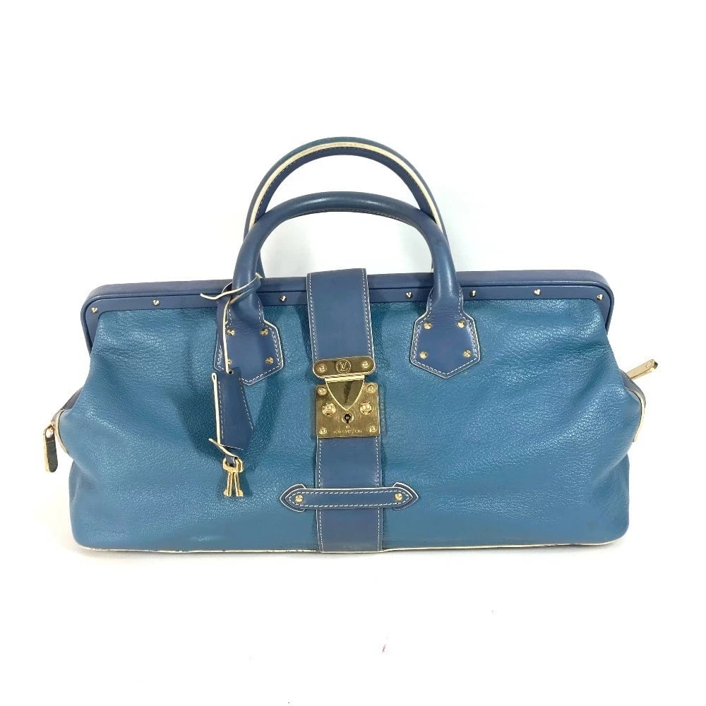 LOUIS VUITTON SUHALI ANGENCE GM TOTE BAG HAND BAG: LOUIS VUITTON Suhali Angence GM Tote Bag Hand Bag Brand: LOUIS VUITTON Type/Style: Hand Bag Material: Suhari leather Color: Blue Size: W16.7xH8.1xD6.9inch / W42.5cmxH20.5cmxD17.5cm Accessories: None