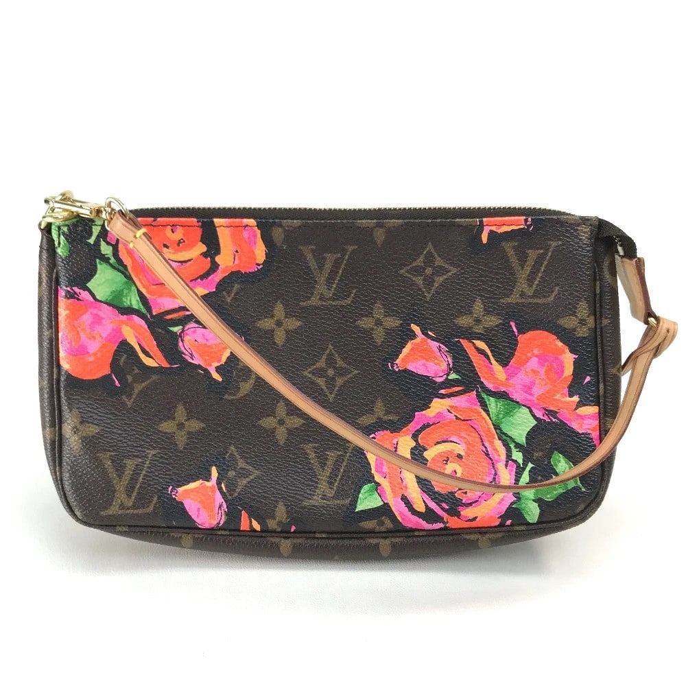 LOUIS VUITTON MONOGRAM ROSE POCHETTEACCESSOIRES POUCH HAND: LOUIS VUITTON Monogram Rose PochetteAccessoires Pouch Hand Brand: Outlet Type/Style: Pouch Material: Monogram Canvas Color: Brown Size: W8.3xH4.9xD1.4inch / W21cmxH12.5cmxD3.5cm Accessories: None