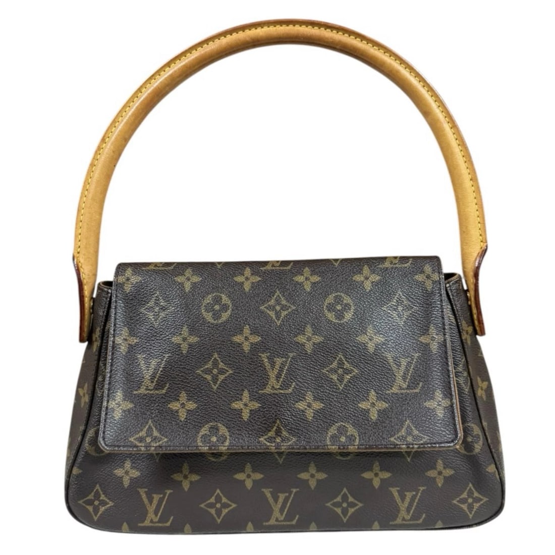 LOUIS VUITTON HANDBAG MONOGRAM CANVAS MINI LOOPING: LOUIS VUITTON Handbag Monogram canvas Mini looping Brand: LOUIS VUITTON Type/Style: Handbag Material: Exterior Material Monogram canvas Color: Exterior color Brown Size: W11.0 x H6.7 x D3.3inch Ac