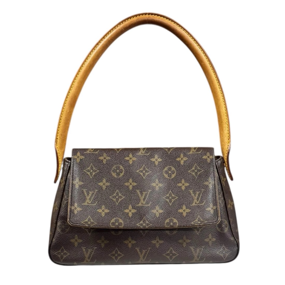 LOUIS VUITTON SHOULDER BAG MONOGRAM CANVAS MINI LOOPING: LOUIS VUITTON Shoulder Bag Monogram canvas Mini looping Brand: LOUIS VUITTON Type/Style: Shoulder Bag Material: Exterior Material Monogram canvas Color: Exterior color Brown Size: W11.0 x H6.3 x D3.1i