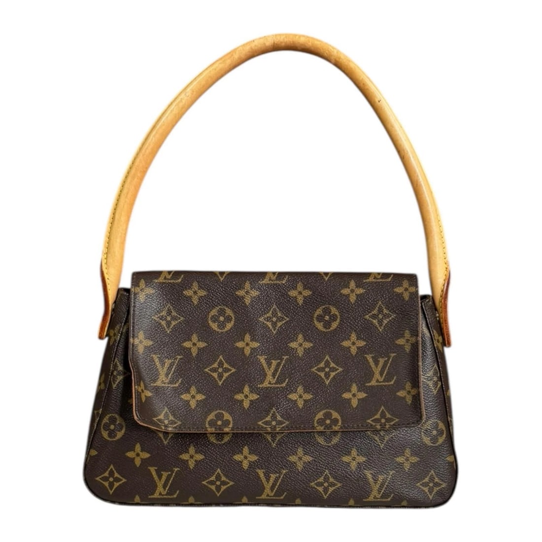 LOUIS VUITTON HANDBAG MONOGRAM CANVAS MINI LOOPING: LOUIS VUITTON Handbag Monogram canvas Mini looping Brand: LOUIS VUITTON Type/Style: Handbag Material: Exterior Material Monogram canvas Color: Exterior color Brown Size: W11.0 x H6.3 x D3.1inch Handle