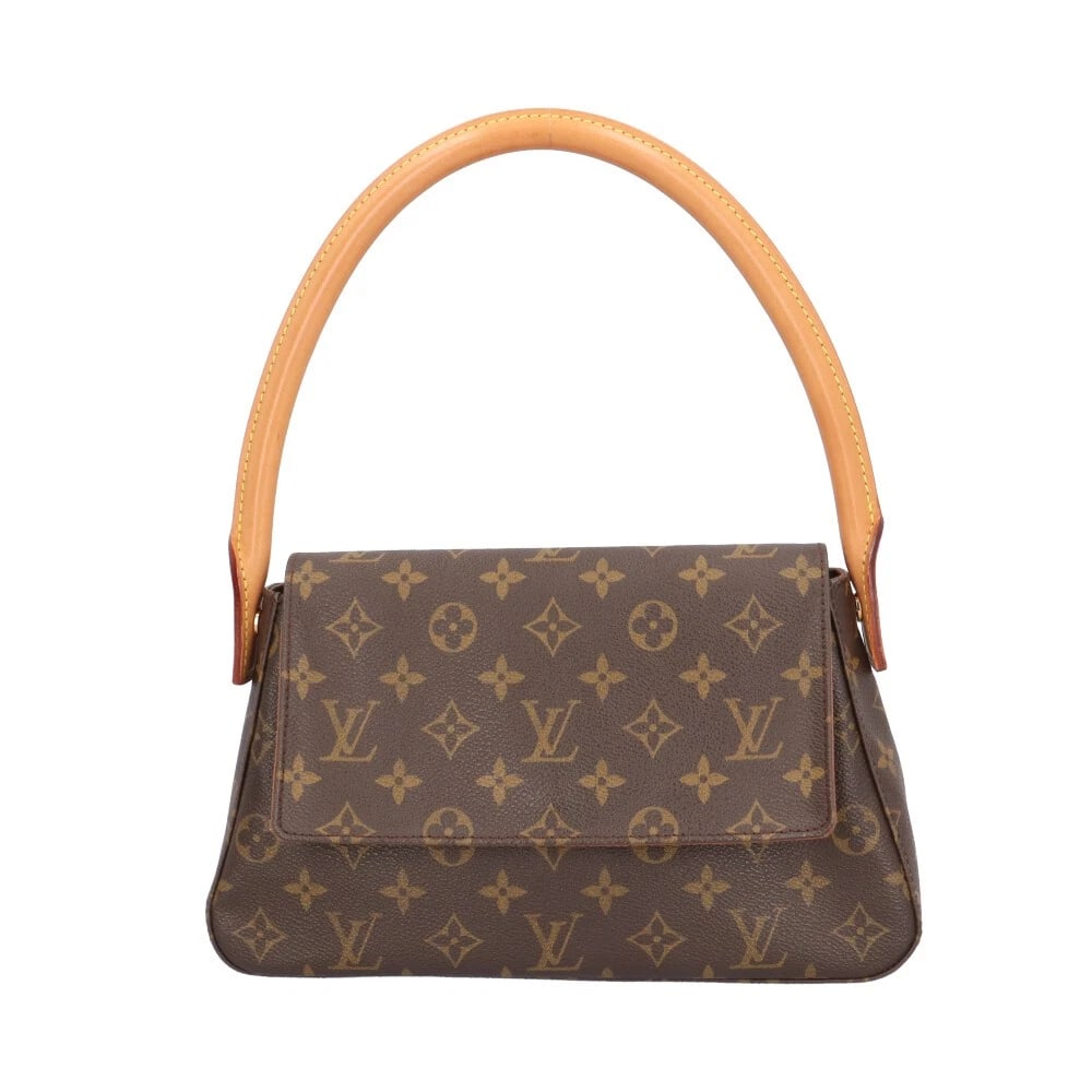 LOUIS VUITTON HANDBAG MONOGRAM CANVAS MINI LOOPING: LOUIS VUITTON Handbag Monogram canvas Mini looping Brand: LOUIS VUITTON Type/Style: Handbag Material: Exterior Material Monogram canvas Color: Exterior color Brown Size: W11.0 x H6.1 x D3.3inch Handle
