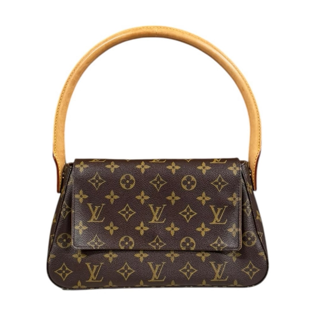 LOUIS VUITTON HANDBAG MONOGRAM CANVAS MINI LOOPING: LOUIS VUITTON Handbag Monogram canvas Mini looping Brand: LOUIS VUITTON Type/Style: Handbag Material: Exterior Material Monogram canvas Color: Exterior color Brown Size: W11.0 x H6.3 x D3.1inch Handle