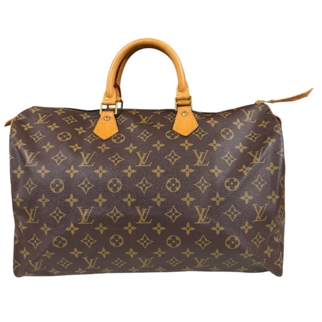 LOUIS VUITTON HANDBAG MONOGRAM CANVAS SPEEDY 40: LOUIS VUITTON Handbag Monogram canvas Speedy 40 Brand: LOUIS VUITTON Type/Style: Handbag Material: Exterior Material Monogram canvas Color: Exterior color Brown Size: W15.7 x H9.4 x D7.5inch Handle:10