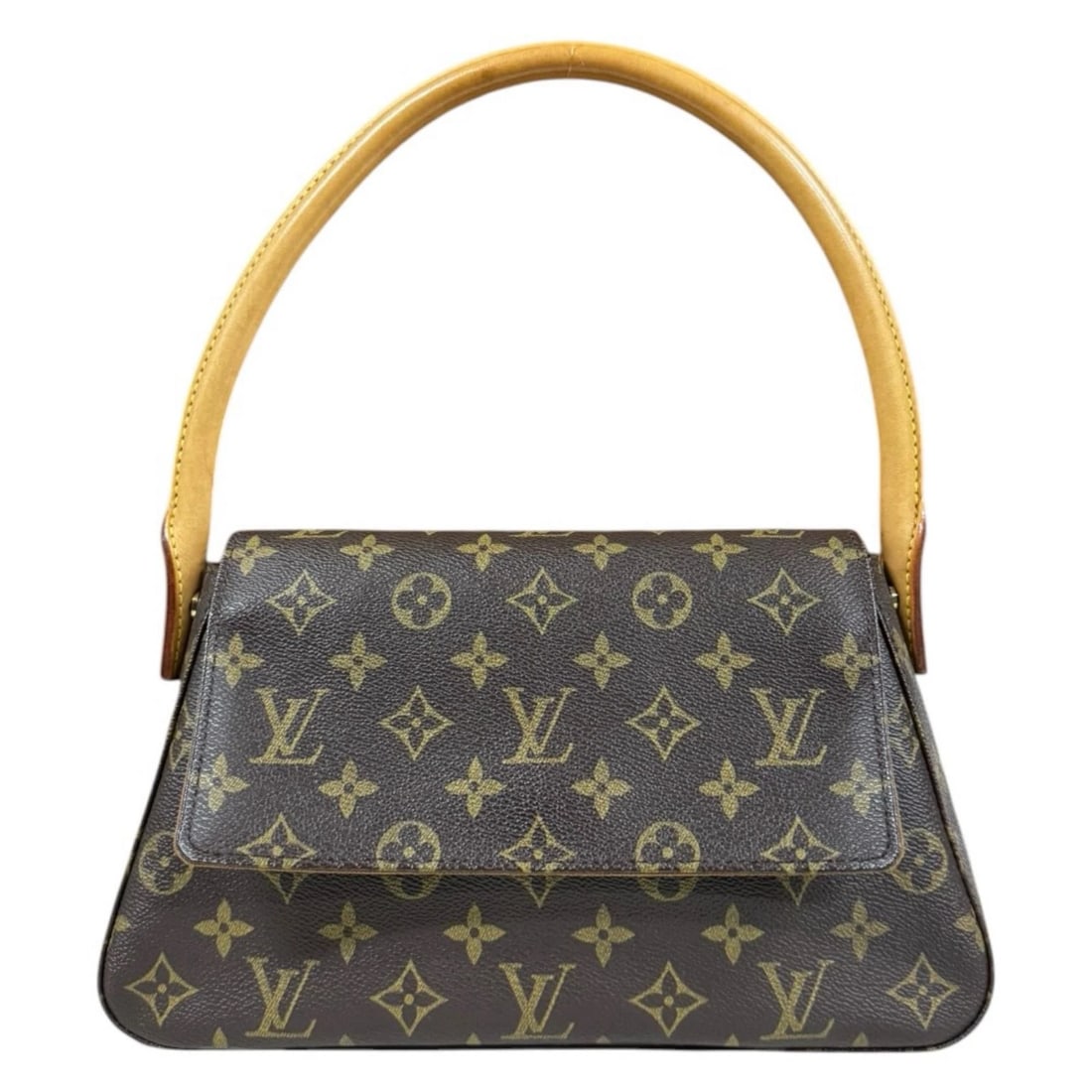 LOUIS VUITTON HANDBAG MONOGRAM CANVAS MINI LOOPING: LOUIS VUITTON Handbag Monogram canvas Mini looping Brand: LOUIS VUITTON Type/Style: Handbag Material: Exterior Material Monogram canvas Color: Exterior color Brown Size: W10.8 x H6.3 x D3.3inch Handle