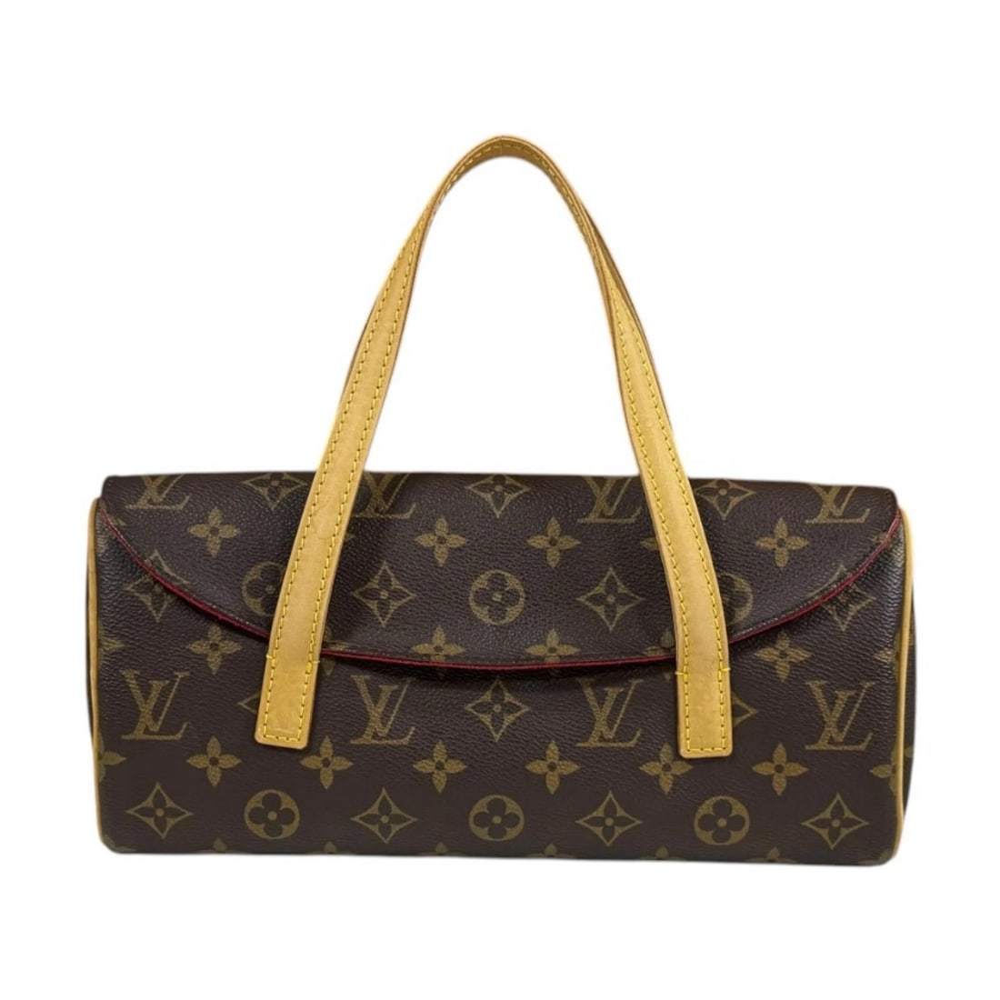 LOUIS VUITTON HANDBAG MONOGRAM CANVAS SONATINE: LOUIS VUITTON Handbag Monogram canvas Sonatine Brand: LOUIS VUITTON Type/Style: Handbag Material: Exterior Material Monogram canvas Color: Exterior color Brown Size: W11.4 x H5.9 x D2.0inch Handle:15.