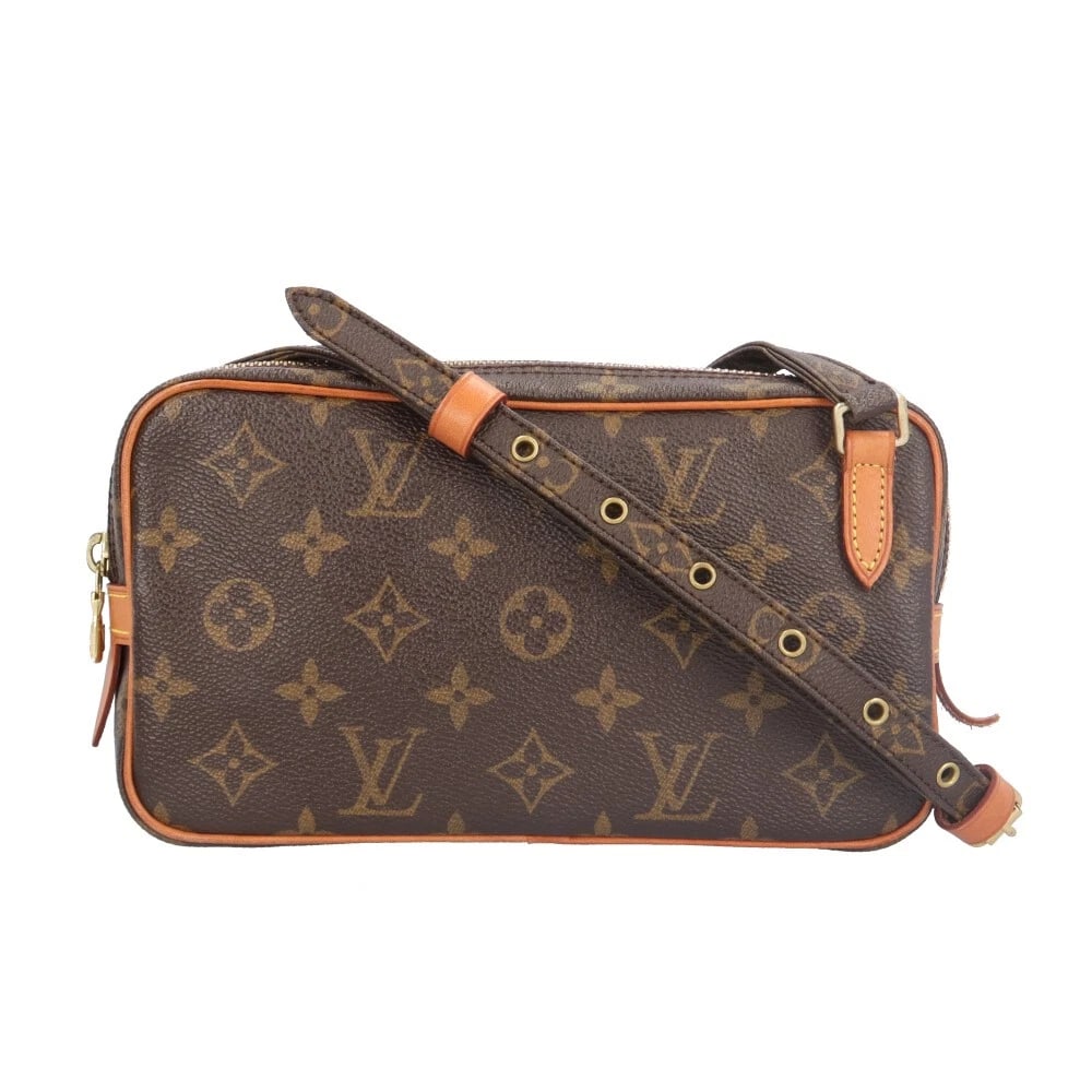 LOUIS VUITTON SHOULDER BAG MONOGRAM CANVAS: LOUIS VUITTON Shoulder Bag Monogram canvas Brand: LOUIS VUITTON Type/Style: Shoulder Bag Material: Exterior Material Monogram canvas Color: Exterior color Brown Size: W8.7 x H4.9 x D1.8inch Access