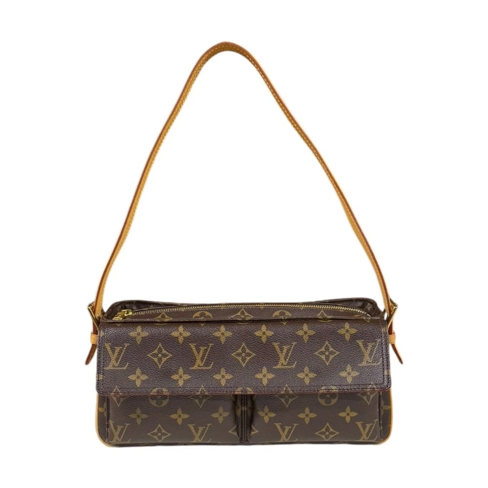 LOUIS VUITTON SHOULDER BAG MONOGRAM CANVAS: LOUIS VUITTON Shoulder Bag Monogram canvas Brand: LOUIS VUITTON Type/Style: Shoulder Bag Material: Exterior Material Monogram canvas Color: Exterior color Brown Size: W11.6 x H4.9 x D3.5inch Acces