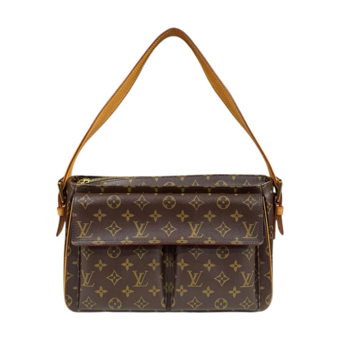 LOUIS VUITTON SHOULDER BAG MONOGRAM CANVAS: LOUIS VUITTON Shoulder Bag Monogram canvas Brand: LOUIS VUITTON Type/Style: Shoulder Bag Material: Exterior Material Monogram canvas Color: Exterior color Brown Size: W12.2 x H7.9 x D3.9inch Acces