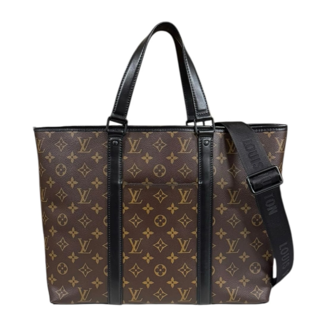 LOUIS VUITTON SHOULDER BAG MONOGRAM MACACER: LOUIS VUITTON Shoulder Bag Monogram macacer Brand: LOUIS VUITTON Type/Style: Shoulder Bag Material: Exterior Material Monogram macacer Color: Exterior color black Size: W13.8 x H11.2 x D5.1inch Handle