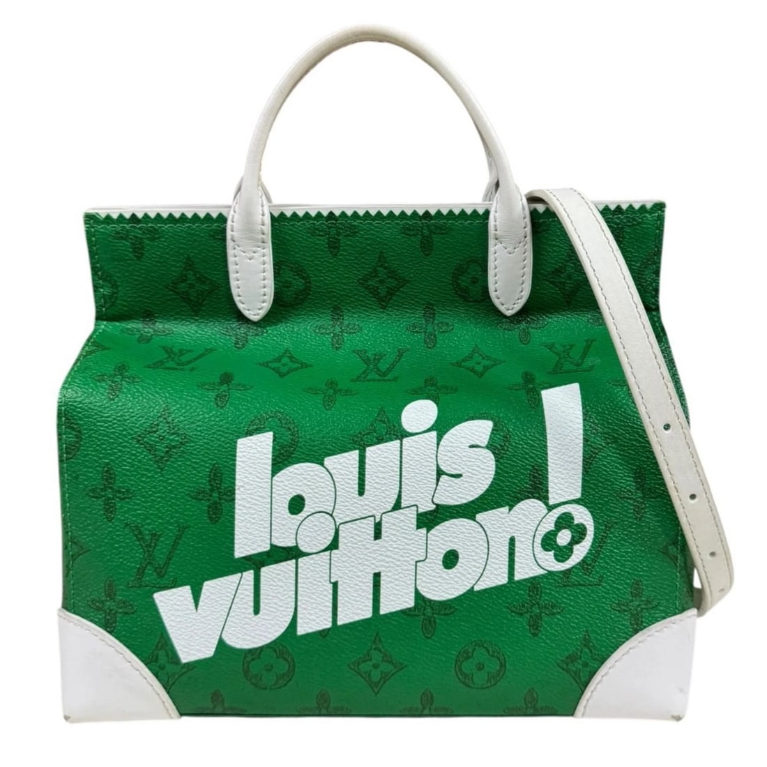 LOUIS VUITTON SHOULDER BAG MONOGRAM CANVAS: LOUIS VUITTON Shoulder Bag Monogram canvas Brand: LOUIS VUITTON Type/Style: Shoulder Bag Material: Exterior Material Monogram canvas Color: Exterior color white Size: W9.4 x H8.3 x D4.7inch Handle:8.3