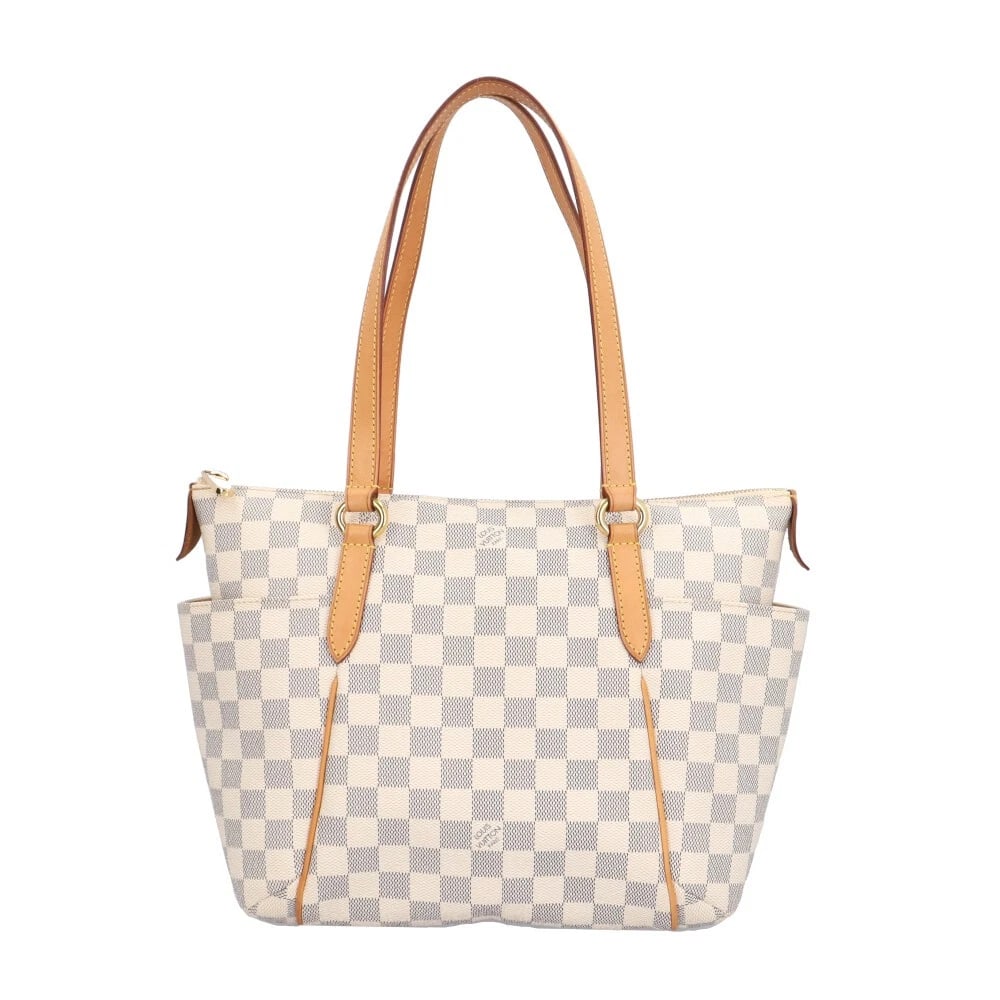 LOUIS VUITTON TOTE BAG DAMIER AZUR CANVAS: LOUIS VUITTON Tote Bag Damier Azur Canvas Brand: LOUIS VUITTON Type/Style: Tote Bag Material: Exterior Material Damier Azur Canvas Color: Exterior color white Size: W10.6 x H9.4 x D5.1inch Accesso