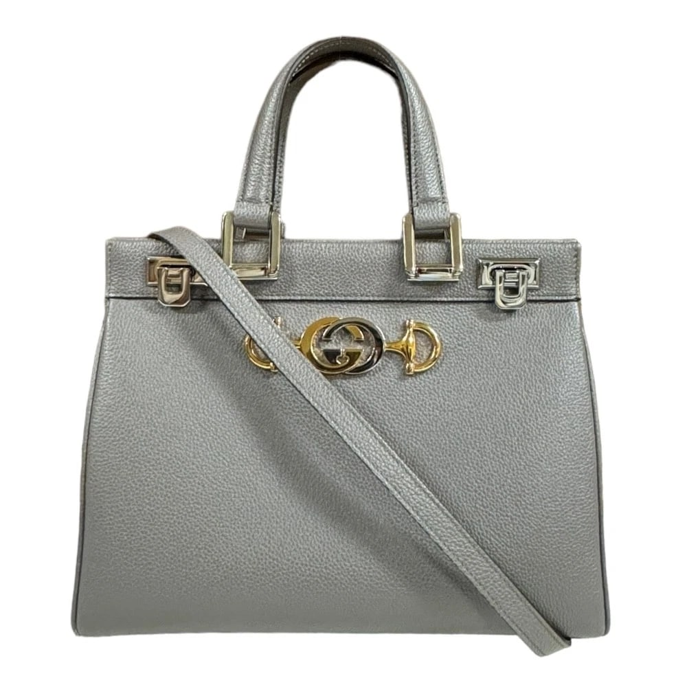 GUCCI SHOULDER BAG CROSS BODY LEATHER: GUCCI Shoulder Bag Cross Body leather Brand: GUCCI Type/Style: Shoulder Bag Material: Exterior Material leather Color: Exterior color gray Size: W11.0 x H8.7 x D4.3inch Handle:13.0inch Accessories