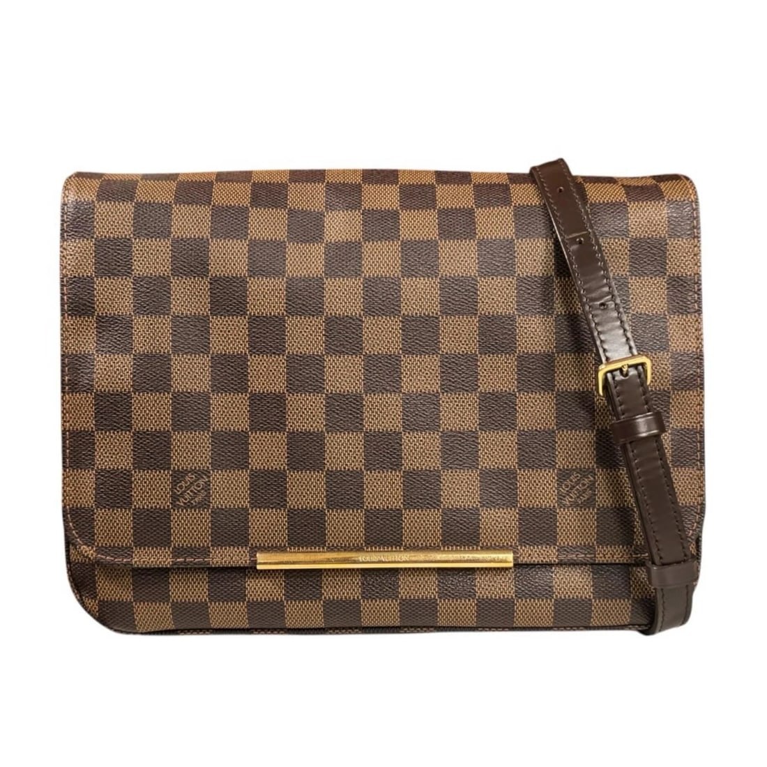 LOUIS VUITTON SHOULDER BAG CROSS BODY DAMIER CANVAS: LOUIS VUITTON Shoulder Bag Cross Body Damier canvas Brand: LOUIS VUITTON Type/Style: Shoulder Bag Material: Exterior Material Damier canvas Color: Exterior color Brown Size: W10.6 x H7.9 x D1.4inch