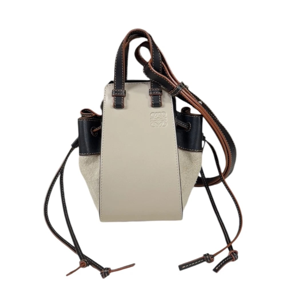 LOEWE SHOULDER BAG CROSS BODY LEATHER CANVAS: LOEWE Shoulder Bag Cross Body leather canvas Brand: LOEWE Type/Style: Shoulder Bag Material: Exterior Material leather Color: Exterior color black Size: W4.1 x H7.5 x D6.1inch Accessories: None