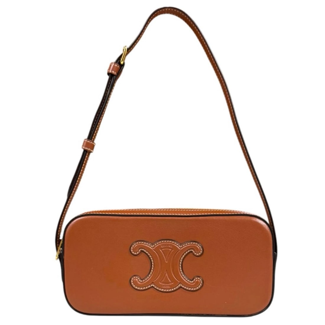 CELINE SHOULDER BAG MINI CAMERA BAG: CELINE Shoulder Bag Mini camera bag Brand: CELINE Type/Style: Shoulder Bag Material: Exterior Material Calfskin Color: Exterior color Tan Size: W7.7 x H3.5 x D1.2inch Accessories: None Acc