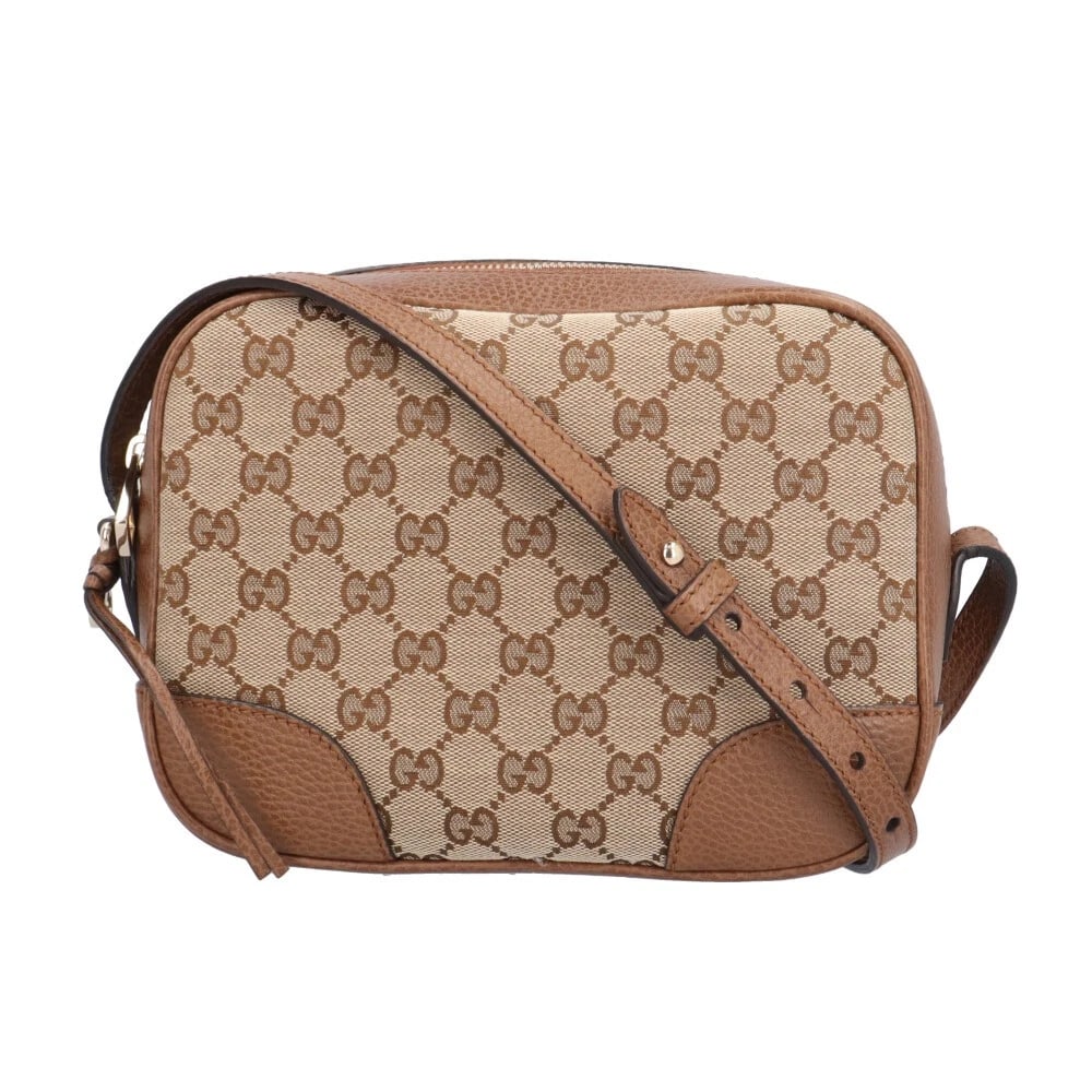 GUCCI SHOULDER BAG CROSS BODY GG CANVAS LEATHER: GUCCI Shoulder Bag Cross Body GG canvas leather Brand: GUCCI Type/Style: Shoulder Bag Material: Exterior Material GG canvas Color: Exterior color Brown Size: W8.7 x H6.5 x D2.8inch Accessories: None