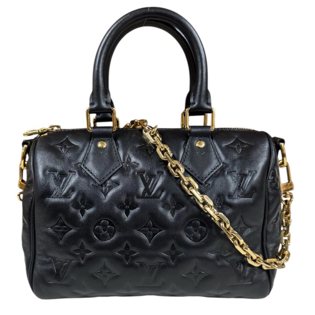 LOUIS VUITTON SHOULDER BAG LAMBSKIN: LOUIS VUITTON Shoulder Bag lambskin Brand: LOUIS VUITTON Type/Style: Shoulder Bag Material: Exterior Material lambskin Color: Exterior color Noir Size: W8.7 x H6.1 x D4.7inch Handle:10.2inch Acces