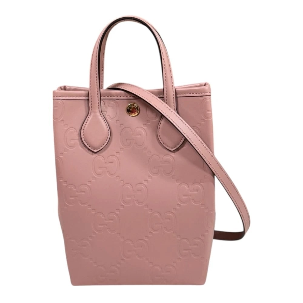 GUCCI SHOULDER BAG LEATHER GG LEATHER MINI BAG: GUCCI Shoulder Bag leather GG leather Mini Bag Brand: GUCCI Type/Style: Shoulder Bag Material: Exterior Material leather Color: Exterior color pink Size: W5.5 x H8.3 x D2.0inch Handle:8.7inch Acce