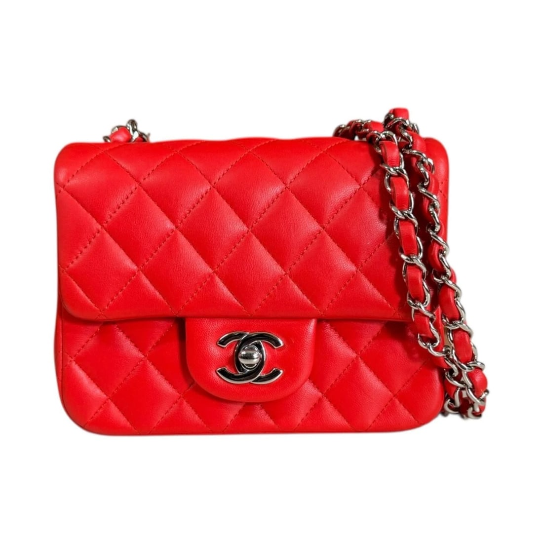 CHANEL SHOULDER BAG CROSS BODY LEATHER CHAIN: CHANEL Shoulder Bag Cross Body leather Chain Brand: CHANEL Type/Style: Shoulder Bag Material: Exterior Material leather Color: Exterior color red Size: W6.7 x H4.9 x D3.1inch Accessories: None