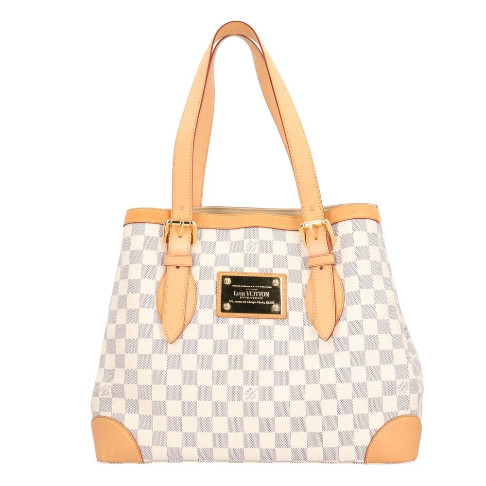 LOUIS VUITTON TOTE BAG DAMIER AZUR CANVAS: LOUIS VUITTON Tote Bag Damier Azur Canvas Brand: LOUIS VUITTON Type/Style: Tote Bag Material: Exterior Material Damier Azur Canvas Color: Exterior color white Size: W13.8 x H11.0 x D6.7inch Access