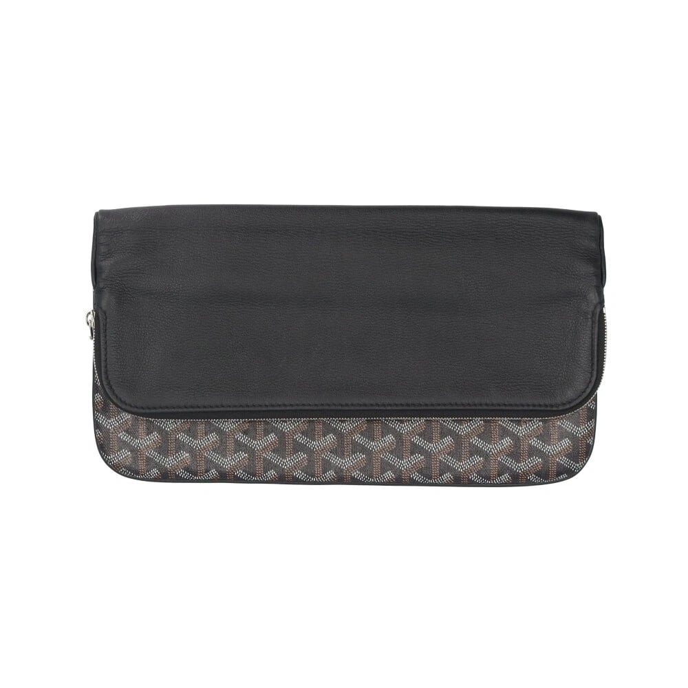 GOYARD CLUTCH BAG COATED CANVAS LEATHER: GOYARD Clutch bag Coated canvas leather Brand: GOYARD Type/Style: Clutch bag Material: Exterior Material Coated canvas Color: Exterior color black Size: W15.6 x H6.7 x D0.8inch Accessories: None <